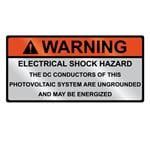 Таблички и промышленные предупредительные знаки METAL WARN DC COND ENG 5/PK