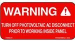 Таблички и промышленные предупредительные знаки 2.00&quot; X 4.00&quot; Prepinted Solar Label