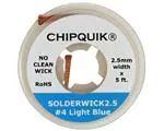 Оплетка для удаления припоя/средства для удаления припоев  2.5mm Solder Wick (#4 Light Blue) - No Clean