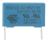 Защищенные конденсаторы FILM CAP MKP X2 0.10uF 20% 305Vac LS 10mm - short leads