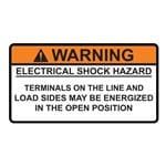 Таблички и промышленные предупредительные знаки Metal Solar Placard, WARNING ELECTRICAL...HAZARD, 3.75&quot; x 2.0&quot;, AA, Orange/Silver, 5/pkg