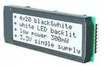 Графические дисплейные ЖК-модули и принадлежности LCD Module 4x20 6.45mm Black-White LED Backlight