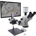 Микроскопы и принадлежности BUNDLED SYSTEM CONSISTING OF SPZV-50 TRINOCULAR MICROSCOPE, MIGHTY CAM PRO, STAND DABS, E-ARM FOCUS MOUNT WITH LED RING LIGHT AND CONTROL BOX.  INCLUDES 22&quot; HD MONITOR