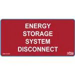 Таблички и промышленные предупредительные знаки Solar Label, ENERGY STORAGE SYSTEM DISCONNECT LABEL, 4.0&quot; X 2.0&quot;, VL, Red, 50/roll