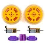 Принадлежности Pimoroni Maker Essentials - Micro-motors &amp; Grippy Wheels