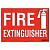 Таблички и промышленные предупредительные знаки Fire Sign, 10&quot; x 14&quot;, Fire Extinquisher, Vinyl, Red, 25/pkg